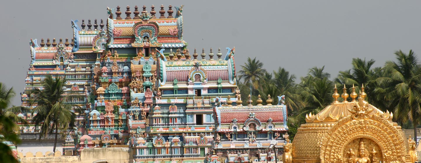 דרום הודו - שערים במקדש במדינת טאמיל נאדו