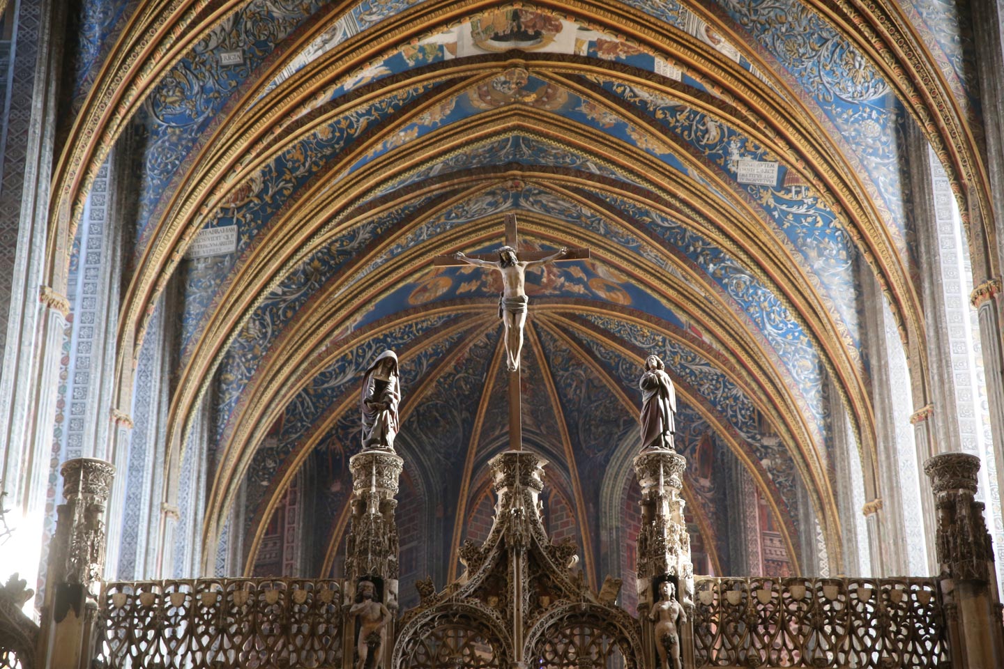 תקרת כנסיה גותית. מחוז לגדואוק ורוסוליון, צרפת