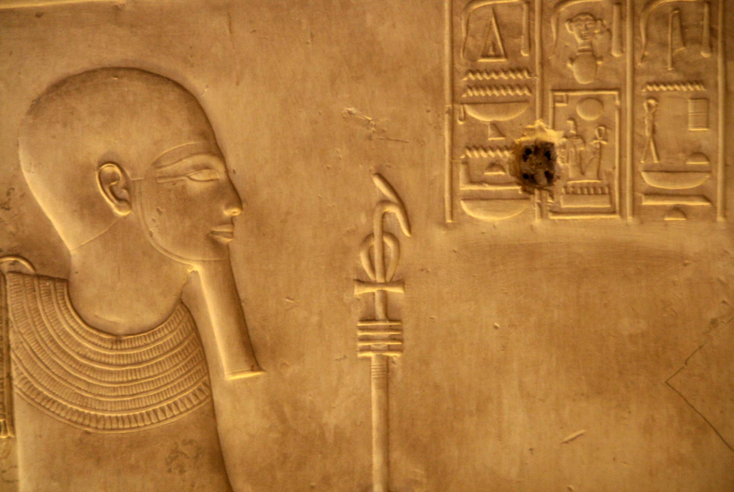 תבליט קיר במקדש פרעוני באיזור לוקסור, מצרים