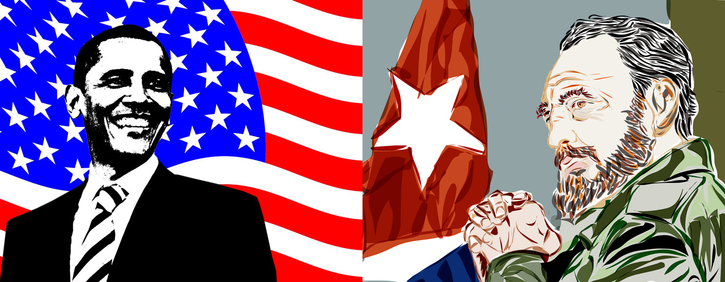 פידל קסטרו וברק אובמה. האם יחסי קובה וארצות הברית מפשירים?