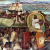 מוראל בארמון הנשיא שצייר דייגו ריברה, המתאר את השוק בטנושטיטלן, טרם הכיבוש הספרדי, מקסיקו סיטי, מקסיקו